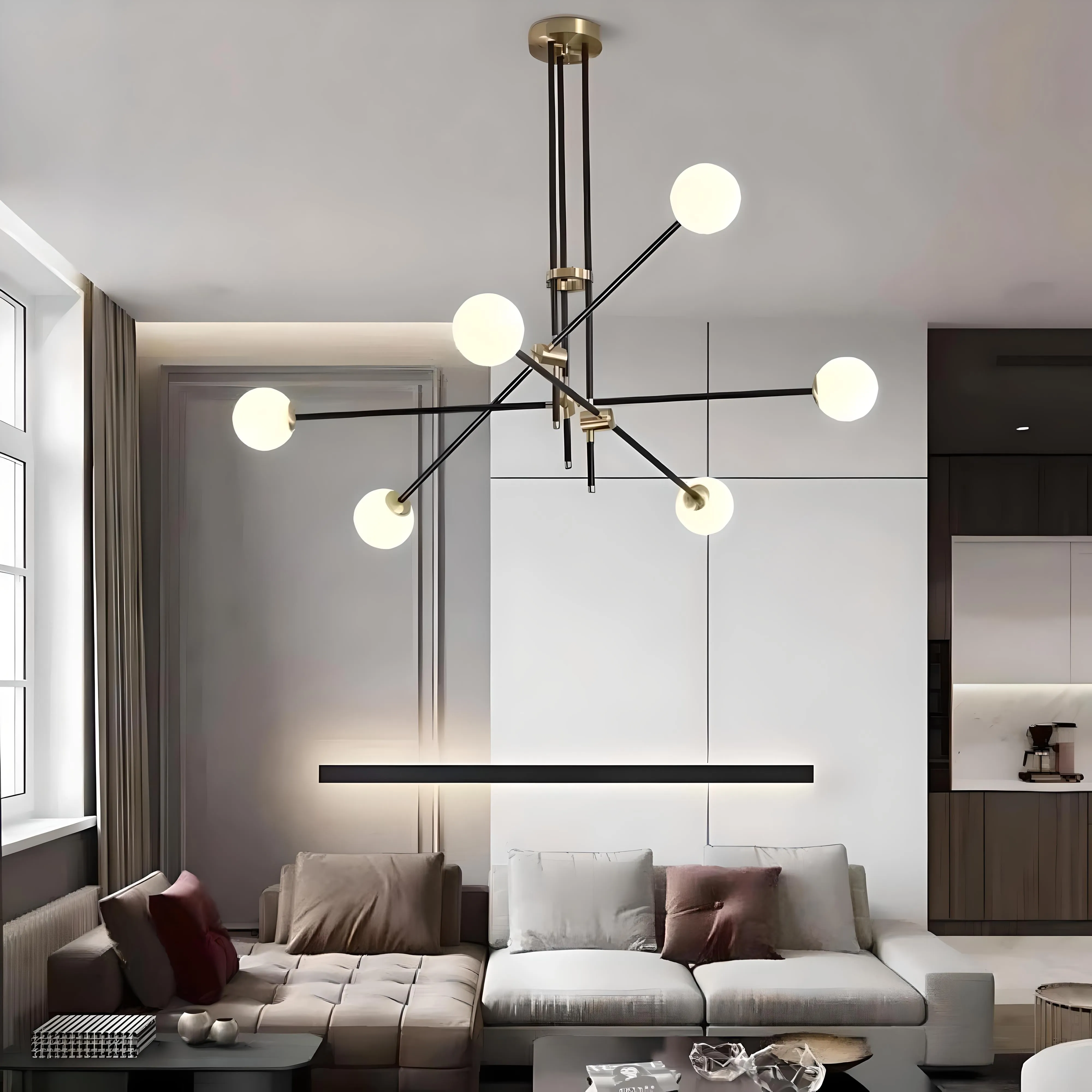 Jutland - Transformative Agile Flush Mount Chandelier