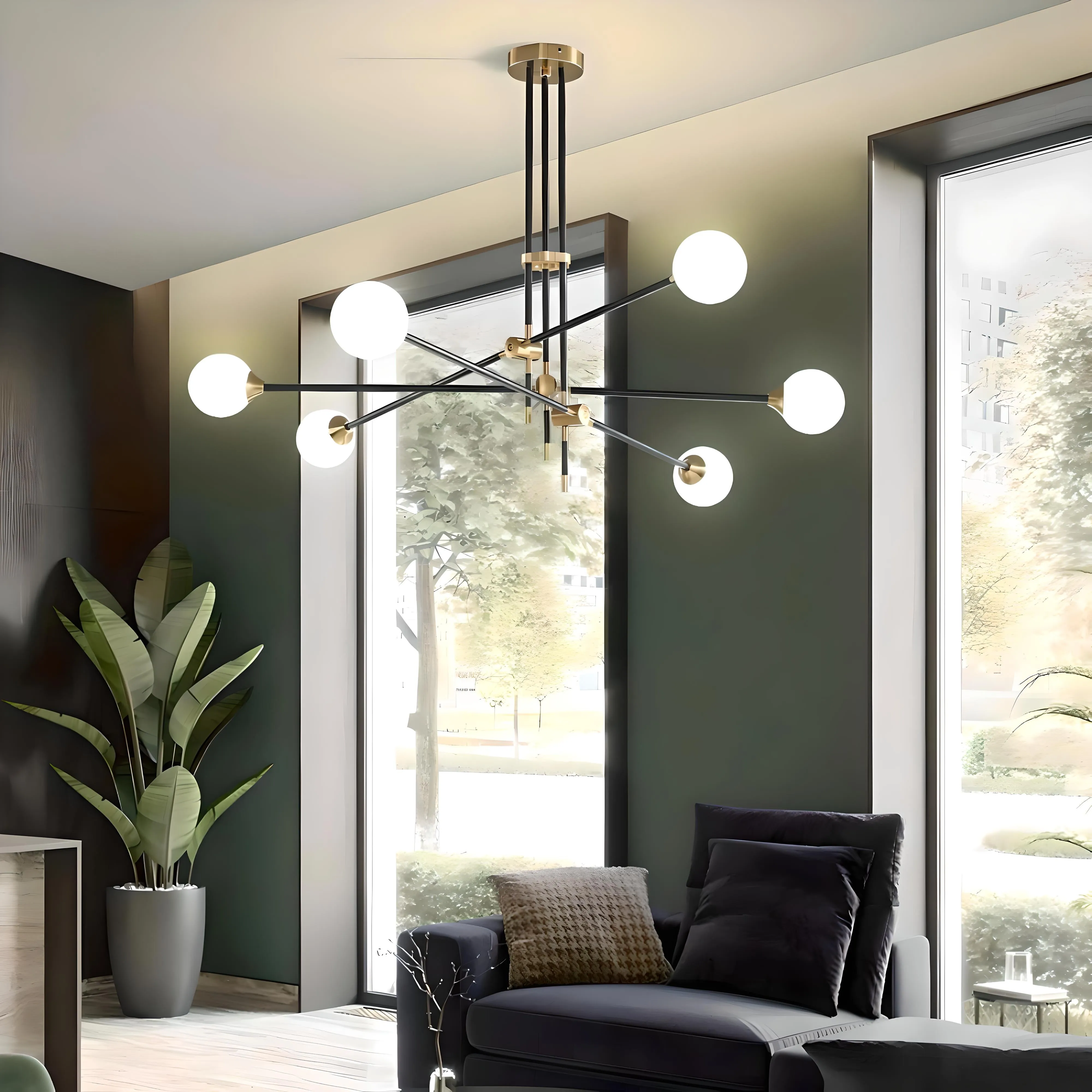 Jutland - Transformative Agile Flush Mount Chandelier