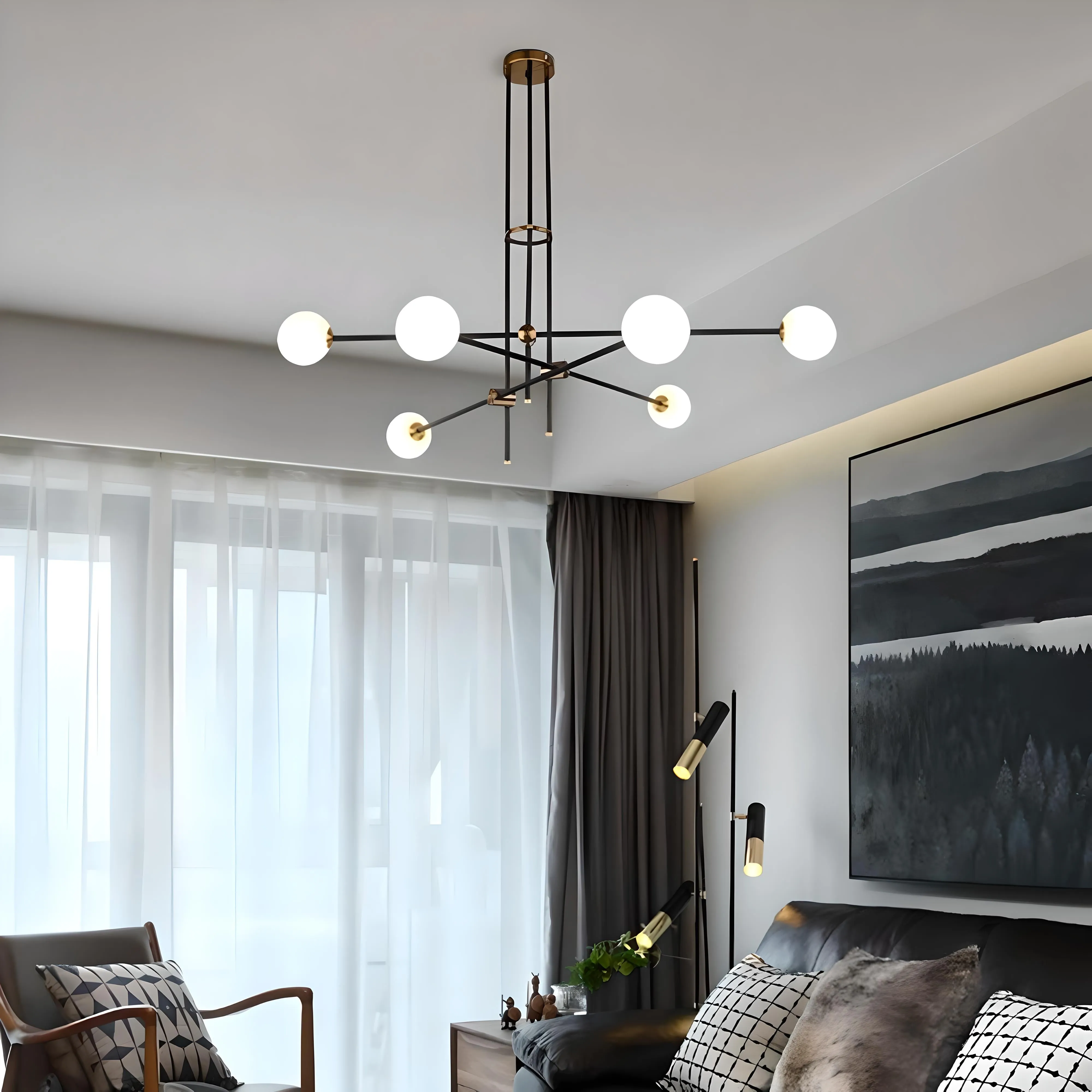 Jutland - Transformative Agile Flush Mount Chandelier