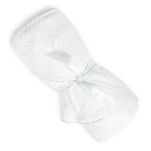Kissy Kissy Hooded Towel Dots White/Blue
