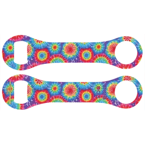 Kolorcoat™ Dog Bone Bottle Opener - Tie Dye Circles