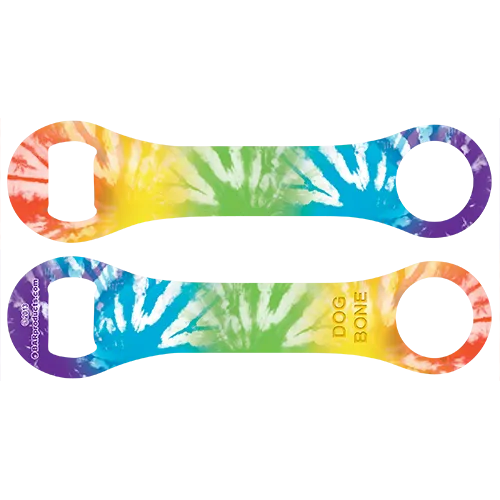 Kolorcoat™ Dog Bone Bottle Opener - Tie Dye