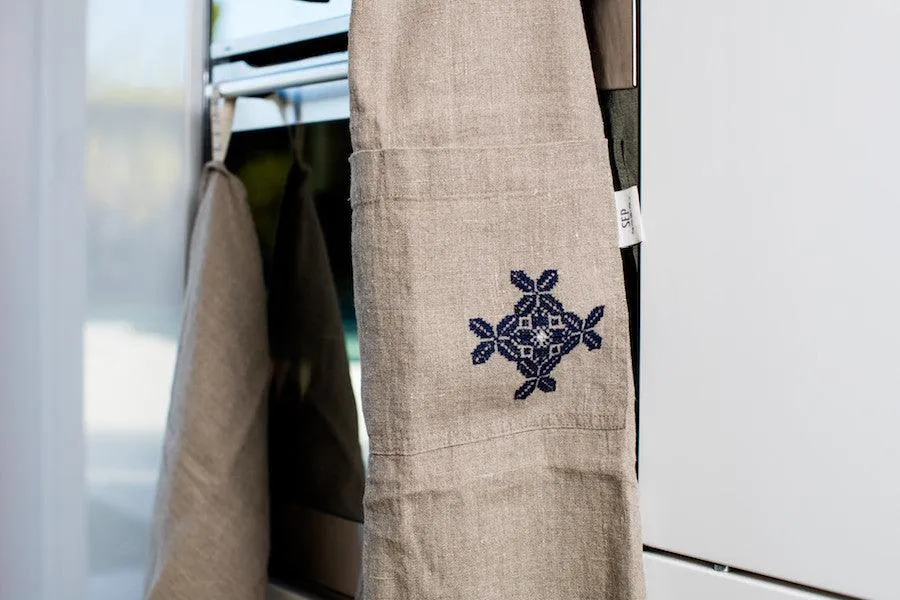 LINEN APRON POPPY
