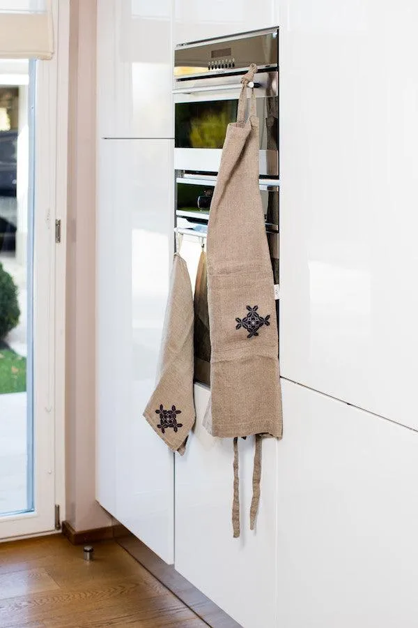 LINEN APRON POPPY