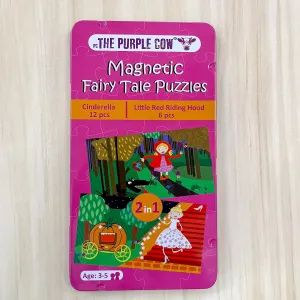Magnetic Tin - Fairy Tale Puzzles Cinderella & Little Red Riding Hood