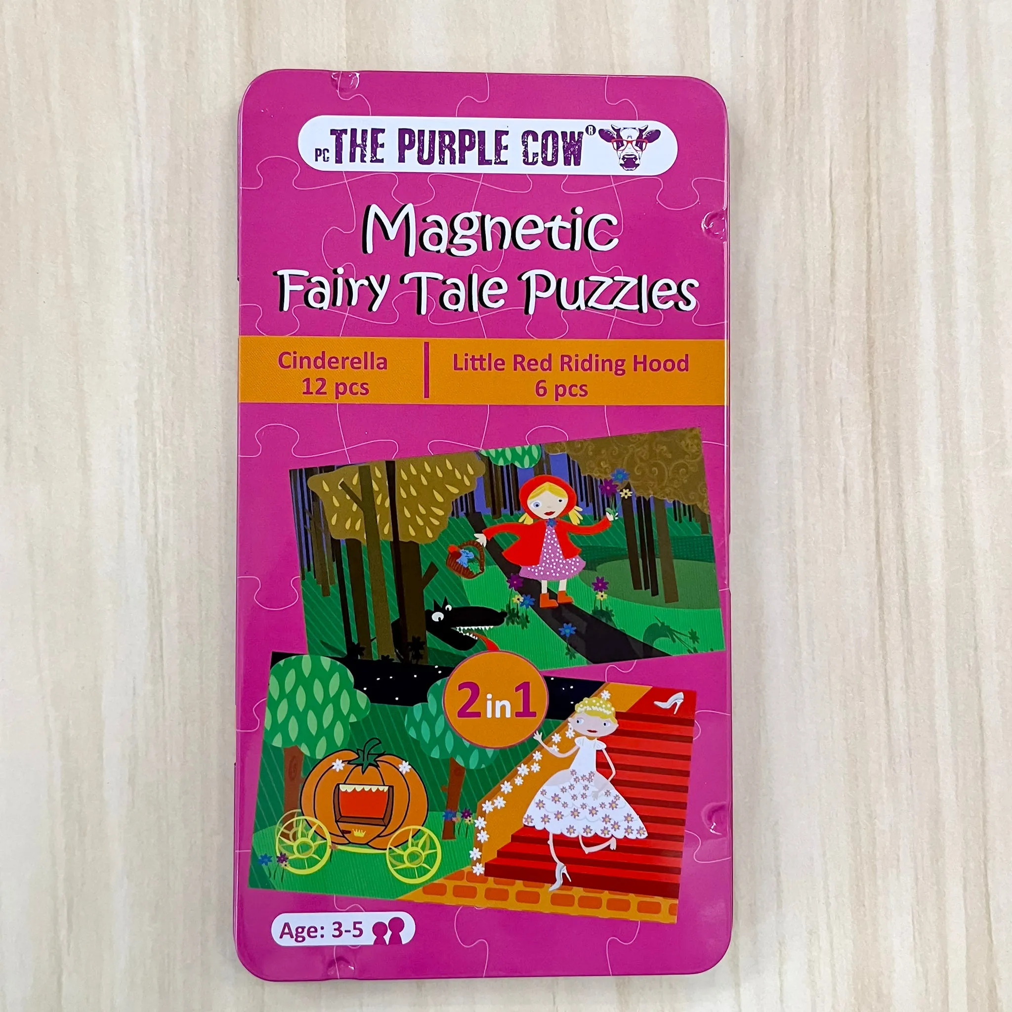 Magnetic Tin - Fairy Tale Puzzles Cinderella & Little Red Riding Hood