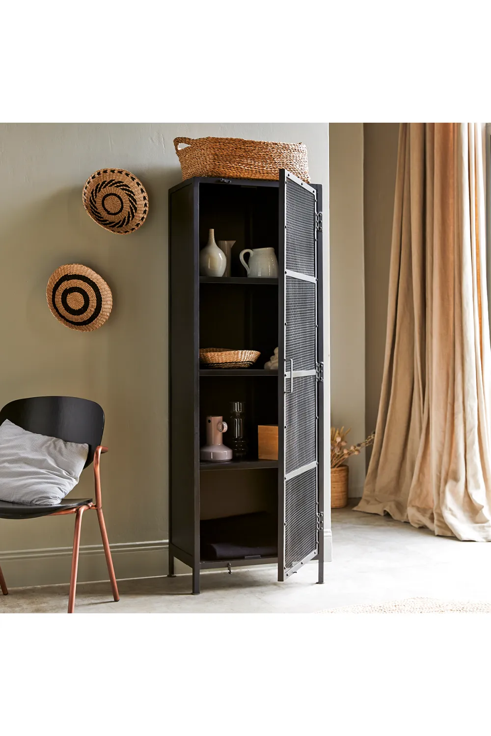 Metal Mesh Wardrobe Cabinet | Tikamoon Alma