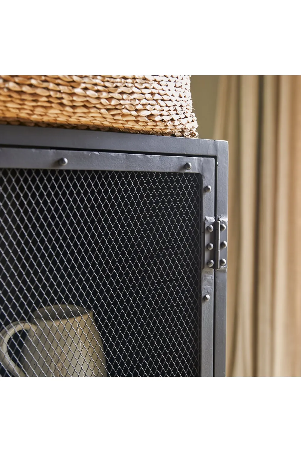 Metal Mesh Wardrobe Cabinet | Tikamoon Alma