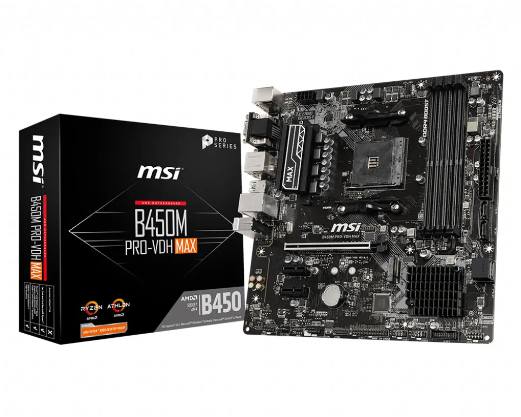 Msi B450m Pro-Vdh Max - Motherboard - Micro Atx - Socket Am4 - Amd B450