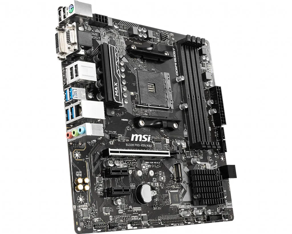 Msi B450m Pro-Vdh Max - Motherboard - Micro Atx - Socket Am4 - Amd B450