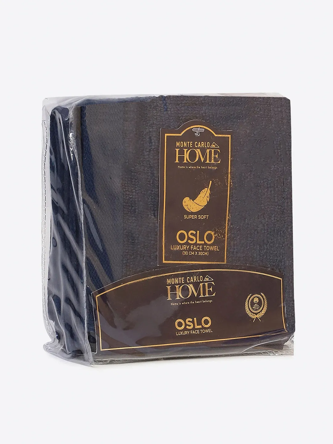Navy Blue Cotton Solid 600 GSM Face Towel (Pack of 4)
