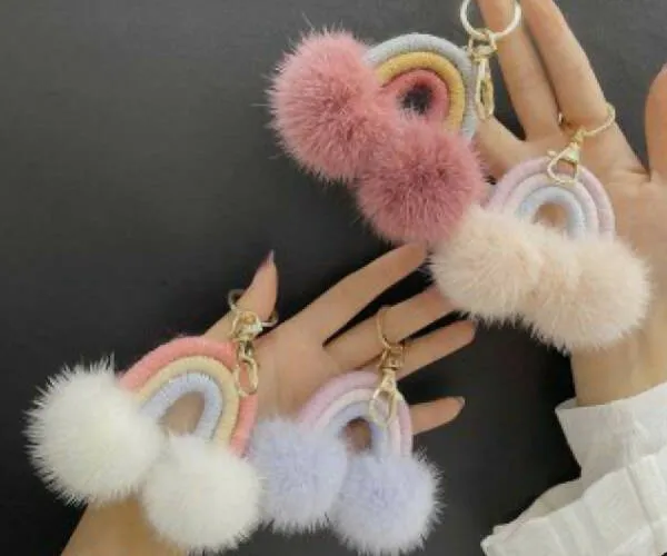 Neamani Handmade Macramé Rainbow Keychains