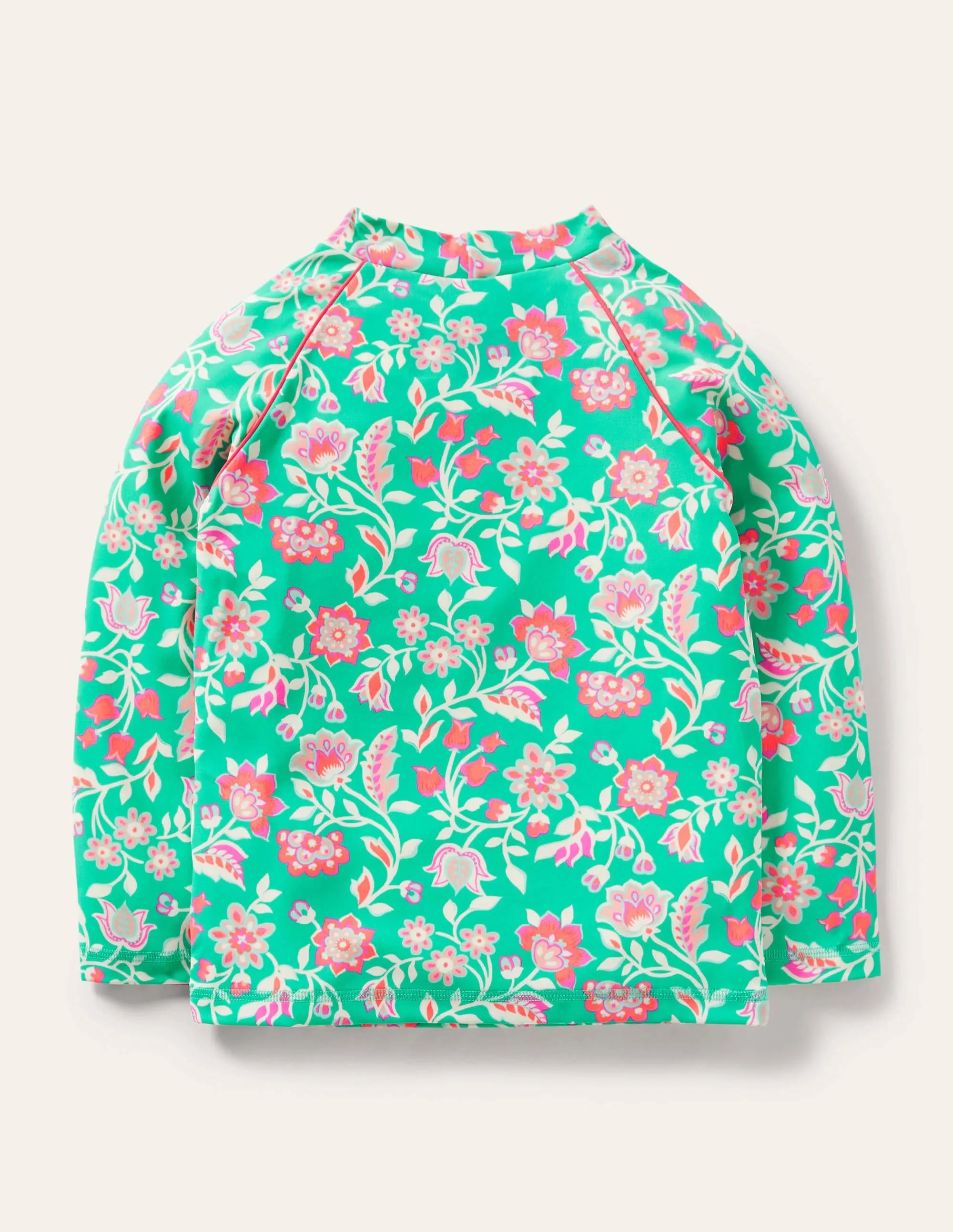 Patterned Rash Vest-Tropical Green Paisley