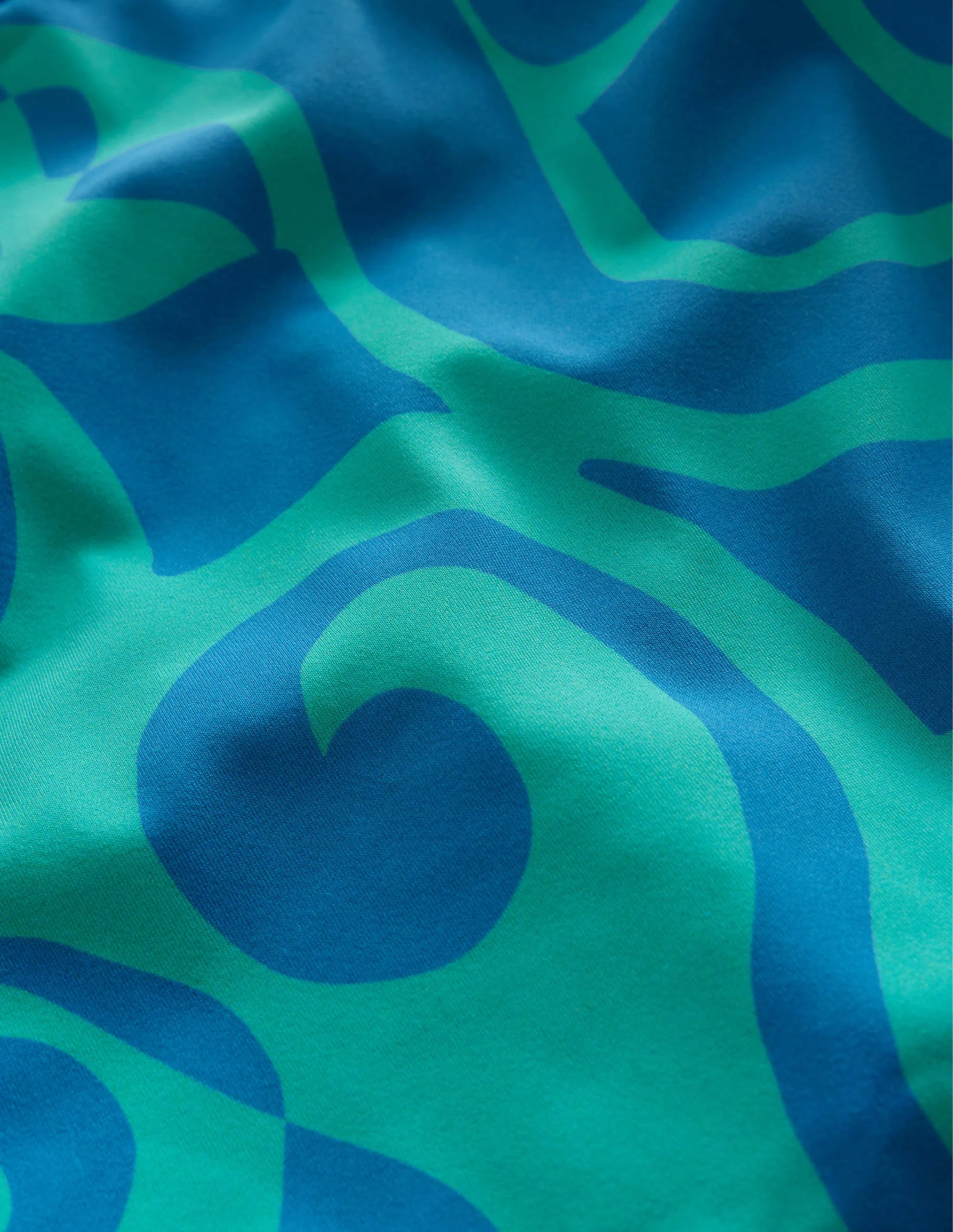 Patterned Rash Vest-Tropical Green Summer Stencil