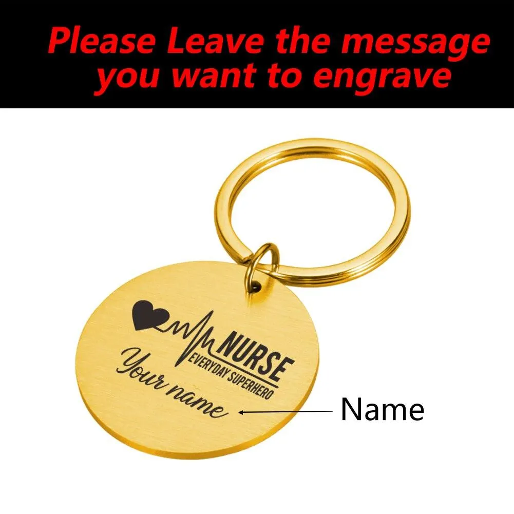 Personalized Nurse Keychain Gift