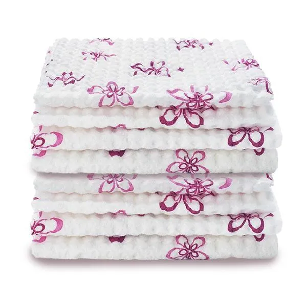 Pretty & Pink Quilted Reusable Cloths - Set of 2 (8 towels total)