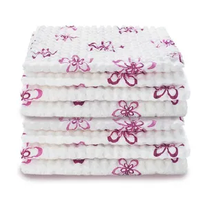 Pretty & Pink Quilted Reusable Cloths - Set of 2 (8 towels total)