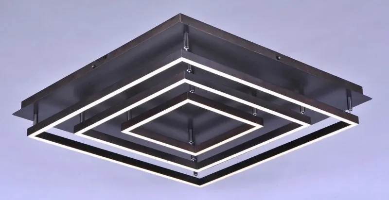 Quad 30" 3 Light Flush Mount in Bronze
