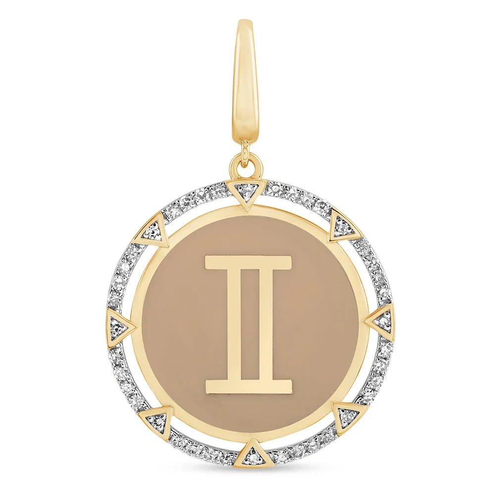 Round Gemini Charm