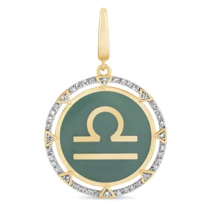 Round Libra Charm