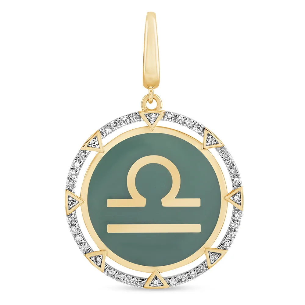Round Libra Charm