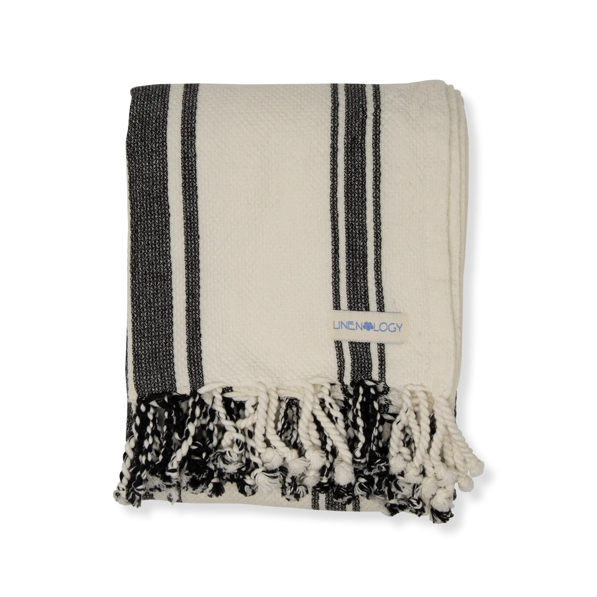 Set of 2 Hammam Towels - Iris Ash, Stripes