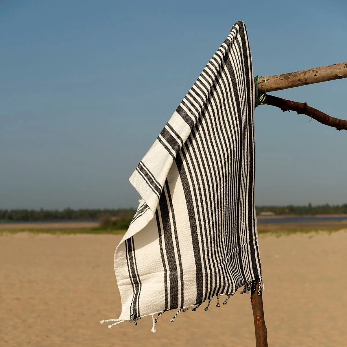 Set of 2 Hammam Towels - Iris Ash, Stripes