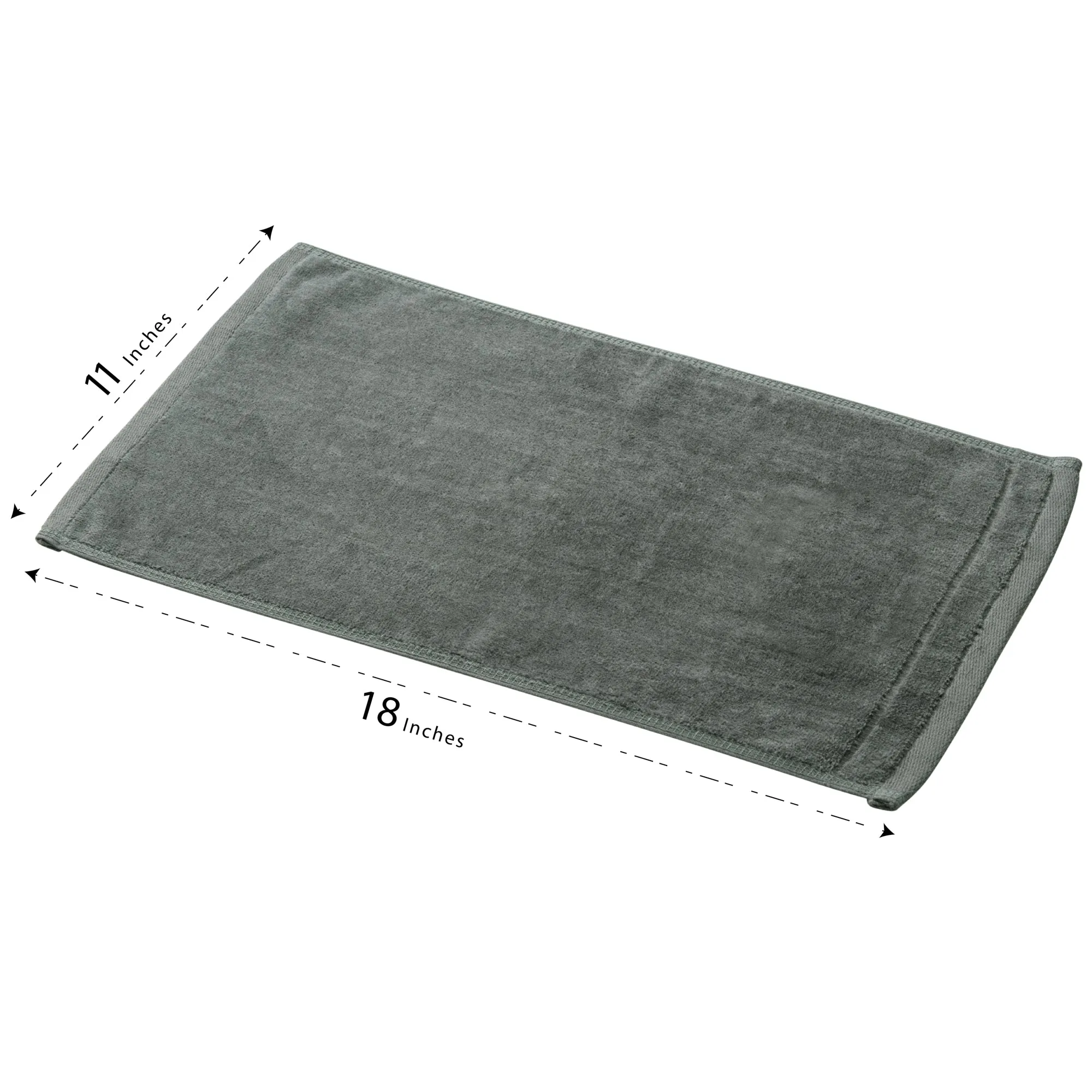Set of 2 Silver Embroidered Monogrammed Towels - Initial I (Wholesale)