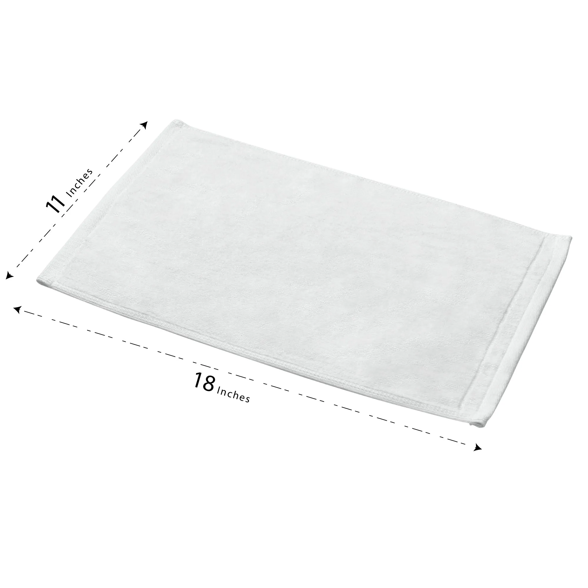 Set of 2 White Monogrammed Towel - Black Embroidered - Initial  A (Wholesale)