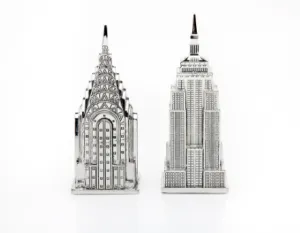 Silver Skyscraper Salt & Pepper Set