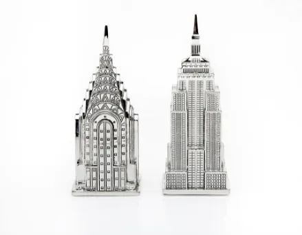 Silver Skyscraper Salt & Pepper Set