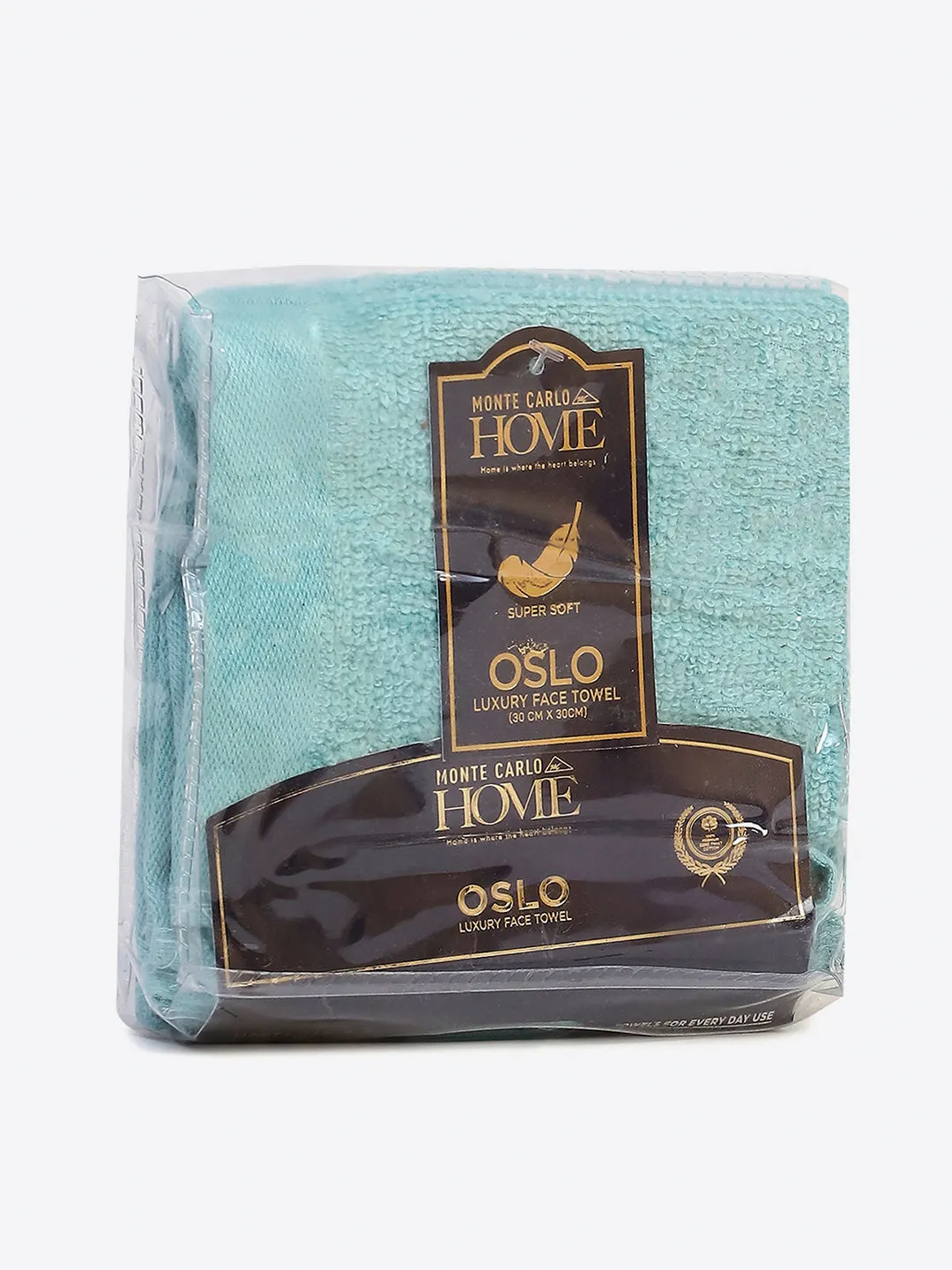 Sky Blue Cotton Solid 600 GSM Face Towel (Pack of 4)