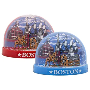 SNBT01 Snow Globe Boston Red Blue Mix