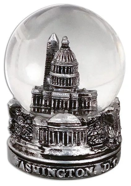 SNDC05 Water Globe Glass 45mm Washington DC Pewter