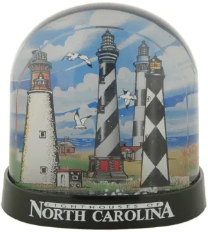 SNNC2 Snow Globe Tall North Carolina Lighthouses