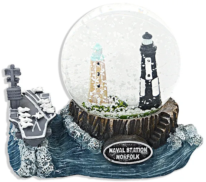 SNNV2 Snow Globe Statue Carrier with Lighthouses Norfolk