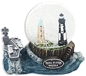 SNNV2 Snow Globe Statue Carrier with Lighthouses Norfolk