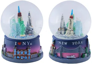SNNY08 Water Globe 65mm Glass NY Skyline