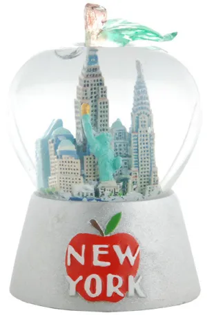 SNNY11 Water Globe 45mm Glass New York Apple