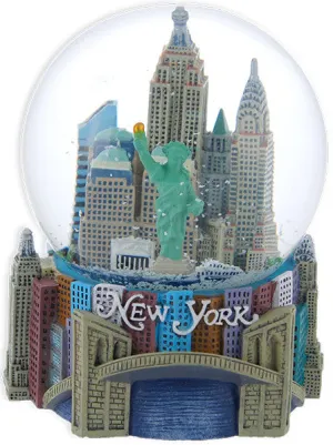 SNNY23 Water Globe 100mm Glass New York City