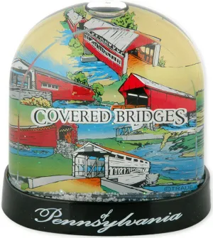 SNPA2 Snow Globe Tall Pennsylvania Covered Bridges
