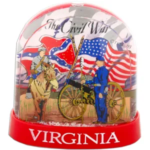 SNVA3 Snow Globe Red Virginia Civil War