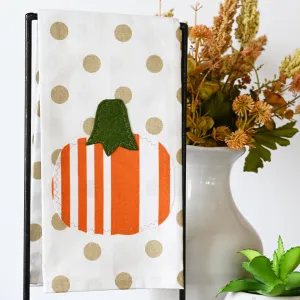 Striped Pumpkin Hand Towel