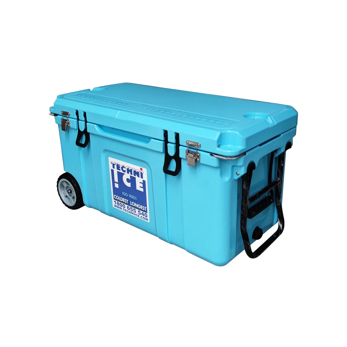 Techni Ice Signature Hardcore Icebox 75L Light Blue Wheels *Preorder FOR MID-LATE NOVEMBER DISPATCH *FREE 12 REUSABLE DRY ICE PACKS VALUES $59.95