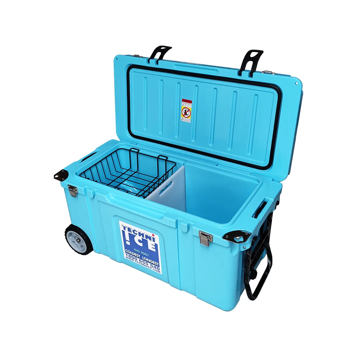 Techni Ice Signature Hardcore Icebox 75L Light Blue Wheels *Preorder FOR MID-LATE NOVEMBER DISPATCH *FREE 12 REUSABLE DRY ICE PACKS VALUES $59.95