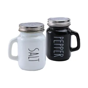 The Better Home Glass Salt & Pepper Shakers Set- Black & White | Moisture-Proof Seasoning Shakers with Handle | Perfect Pour Holes for Kitchen Dining Table Restaurant (Pack of 20)