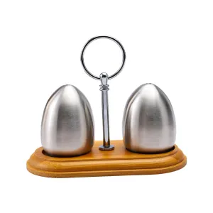 The Better Home Stainless Steel Salt & Pepper Shaker Set - Silver | Moisture-Proof Shakers with Holder | Perfect Pour Holes for Kitchen Dining Table Restaurant (Pack of 4)