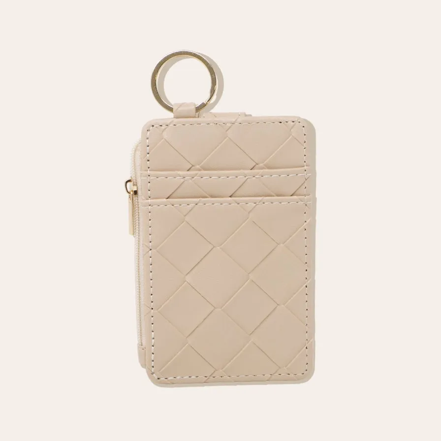 The Darling Effect Woven Keychain Wallet - Oat