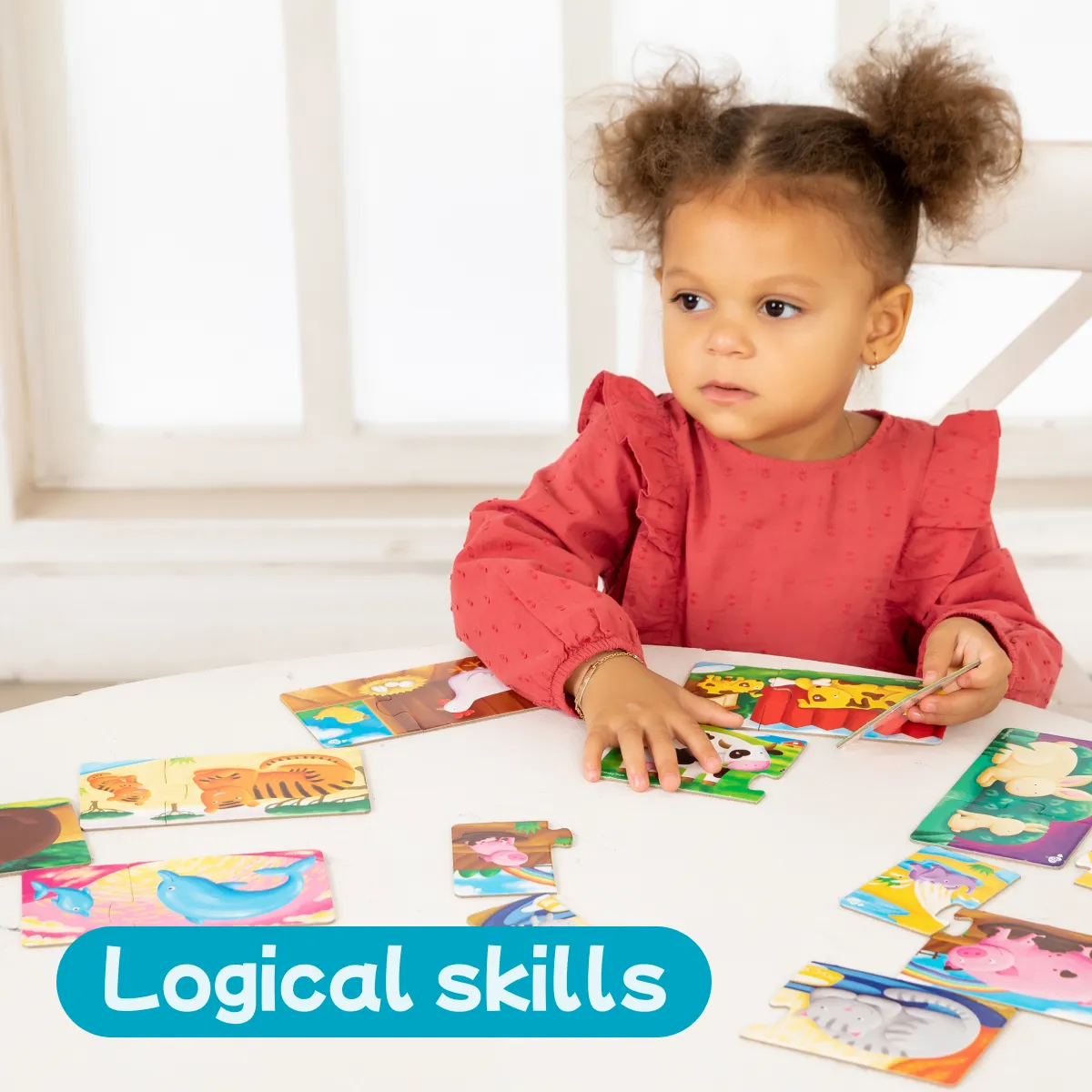 Toddler Puzzles - Whose Baby? Double Jigsaw - 20pcs Montessori Toys for 2  Years - Creative, Bright & Colorful