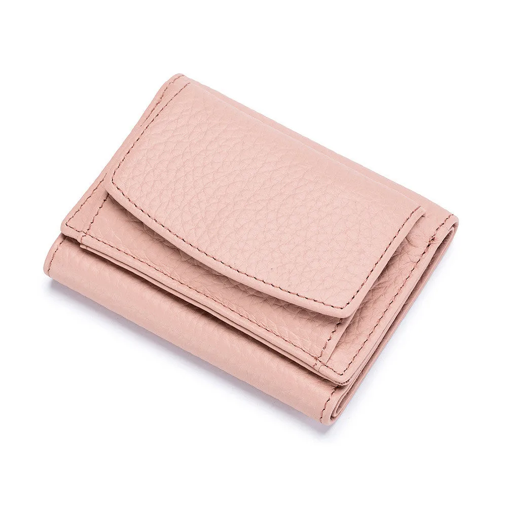 Uniwim Christmas Gifts Women Leather and Cowhide Mini Wallet